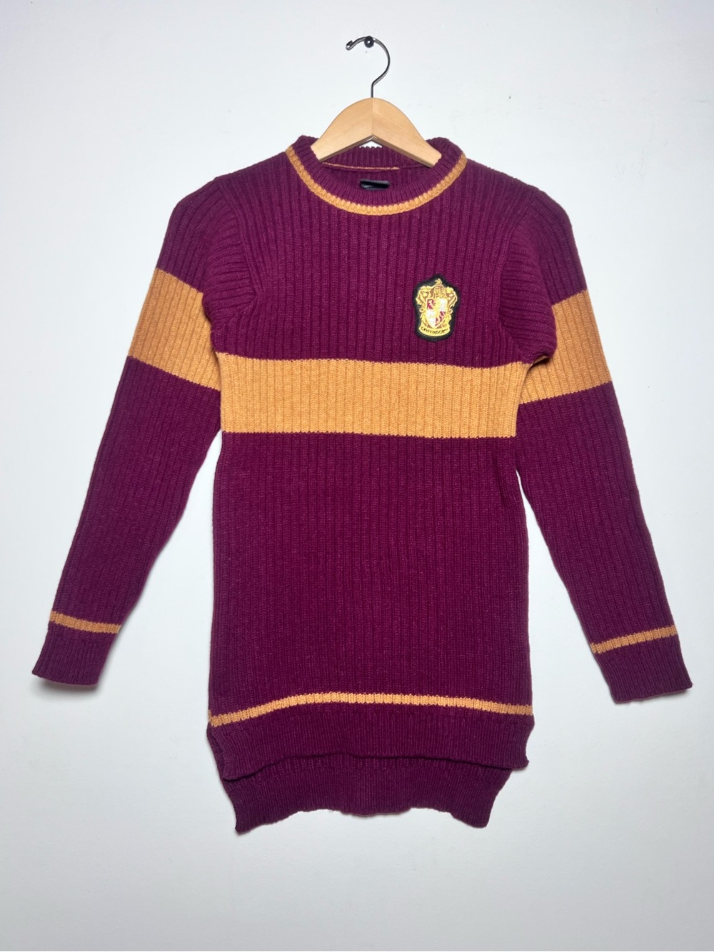 NWT Harry Potter Wizarding World Gryffindor Quidditch Sweater Lambs Wool XS